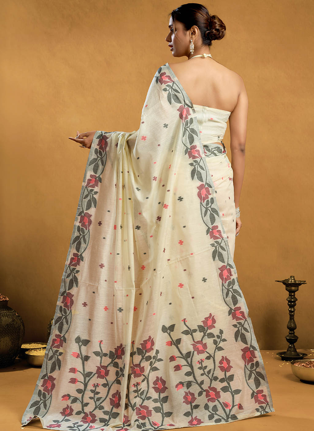 Pure Cotton Jamdani Saree