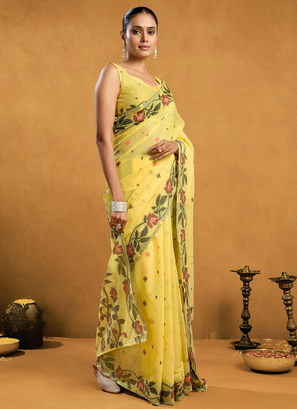 Pure Cotton Jamdani Saree