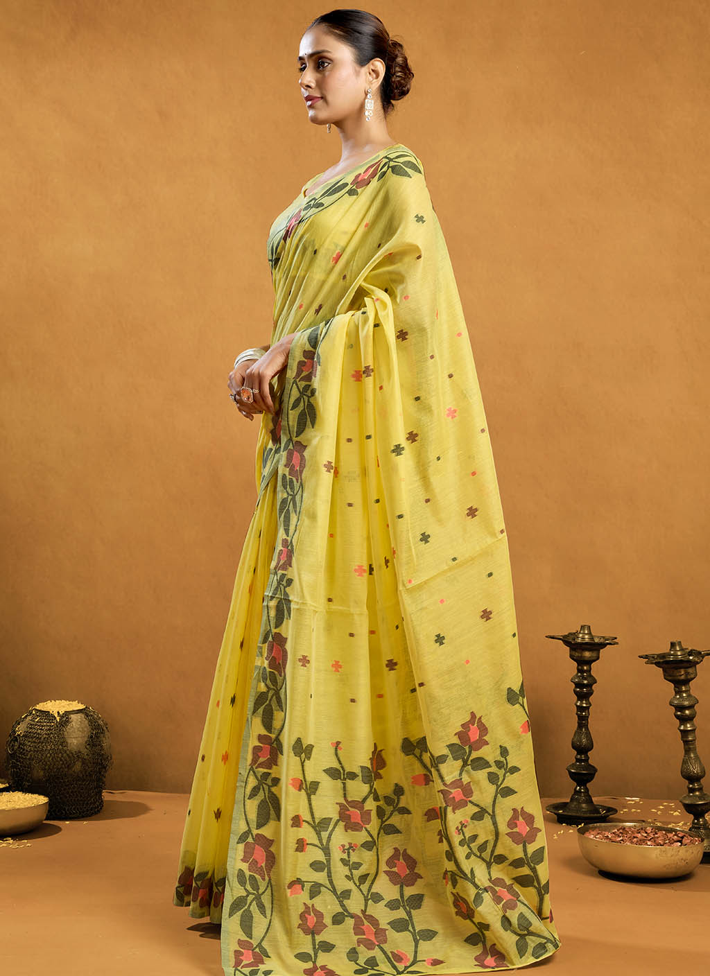 Pure Cotton Jamdani Saree