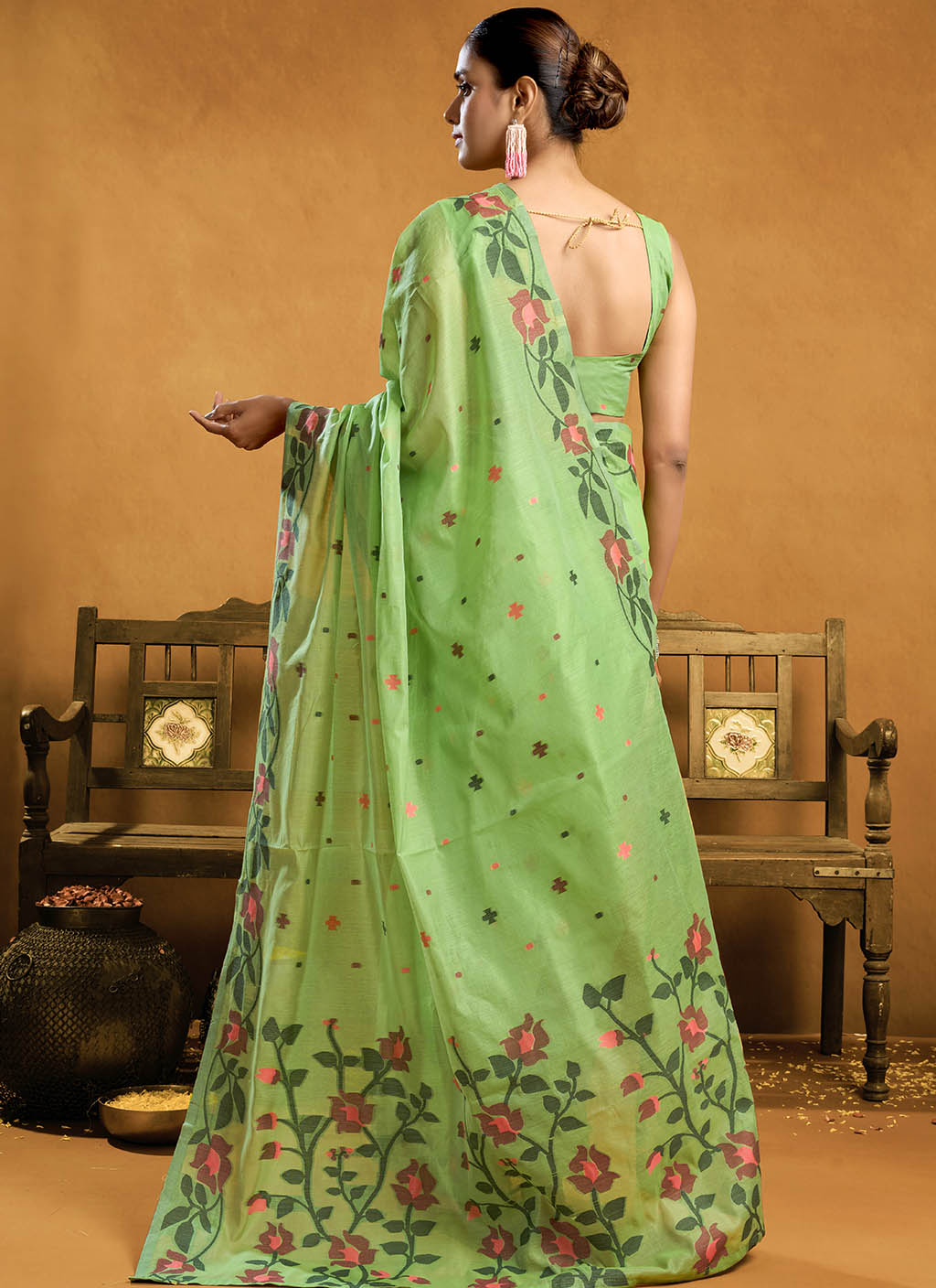 Pure Cotton Jamdani Saree