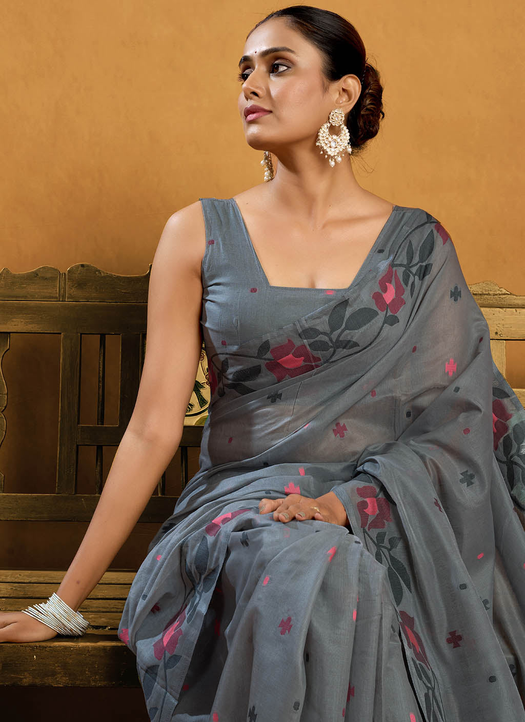 Pure Cotton Jamdani Saree