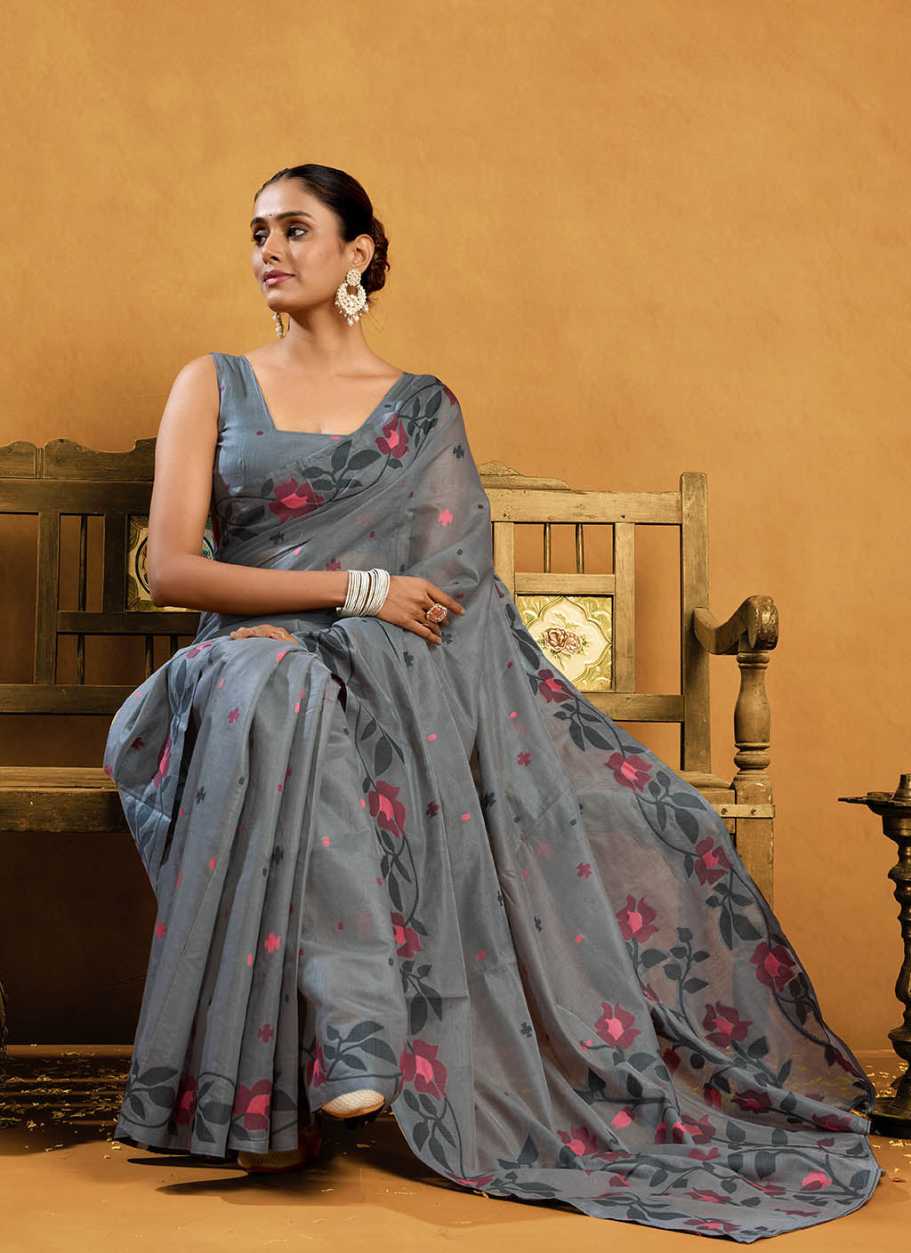 Pure Cotton Jamdani Saree