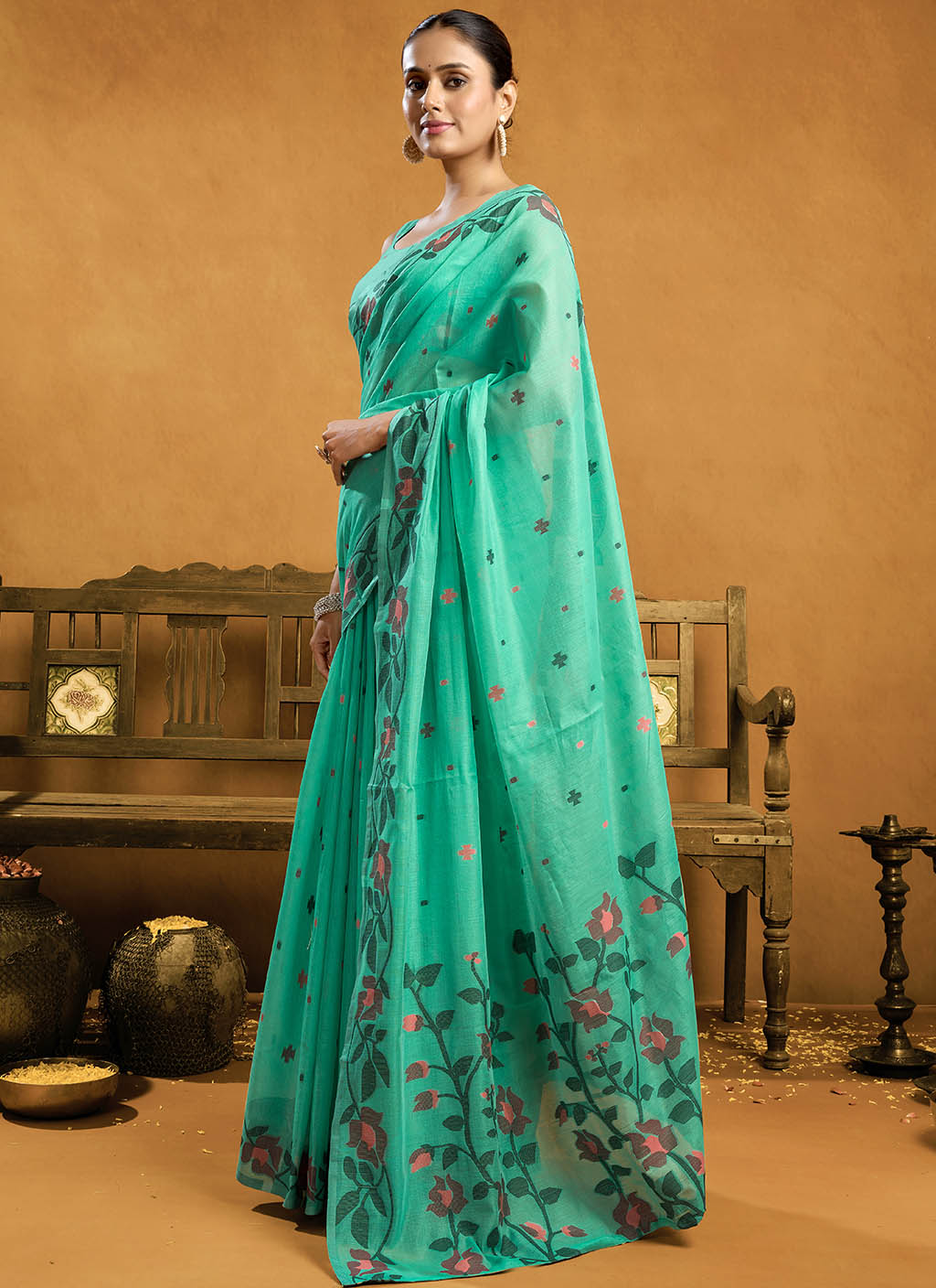 Pure Cotton Jamdani Saree