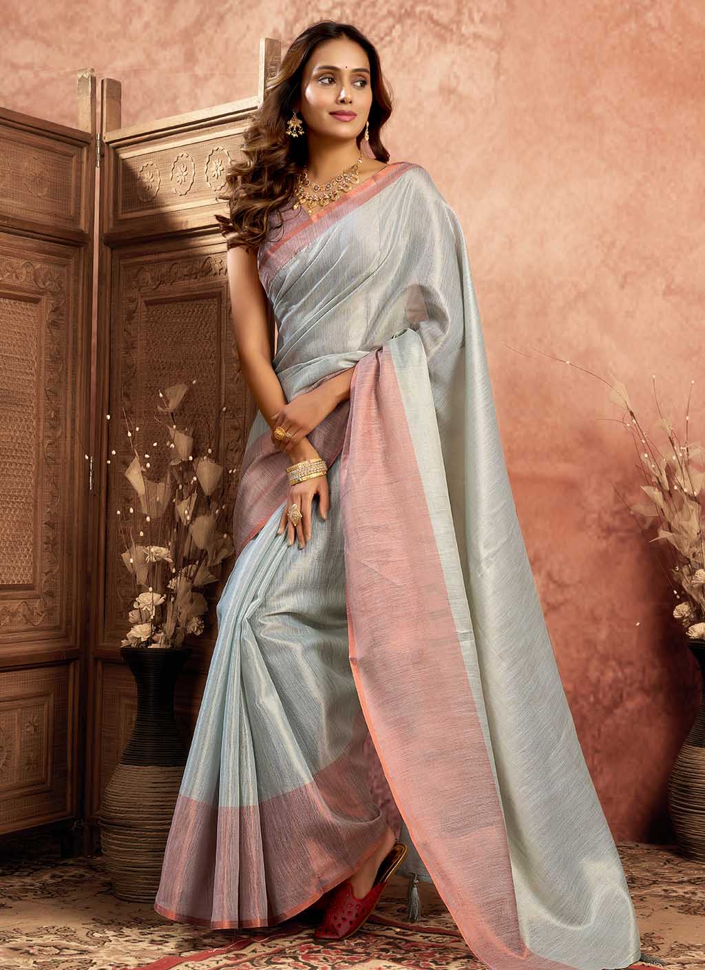 Mul Tissue Silk Saree