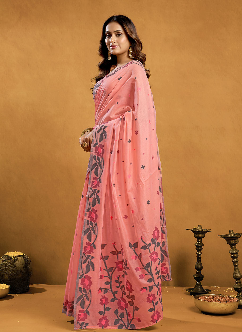 Pure Cotton Jamdani Saree