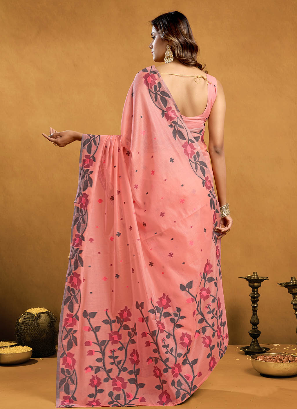 Pure Cotton Jamdani Saree