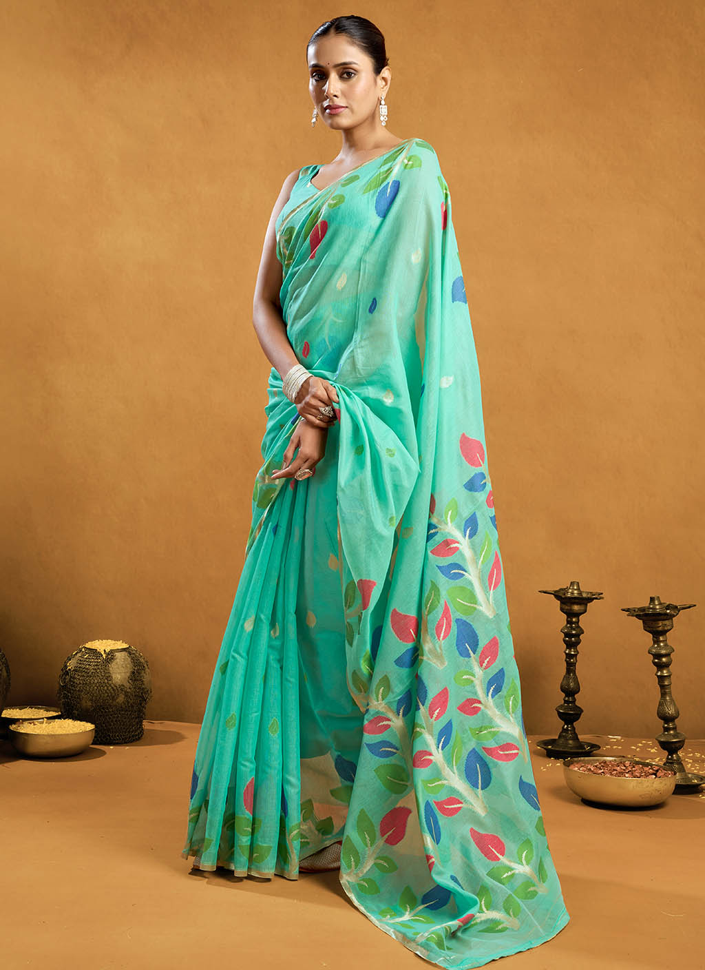 Pure Cotton Jamdani Saree