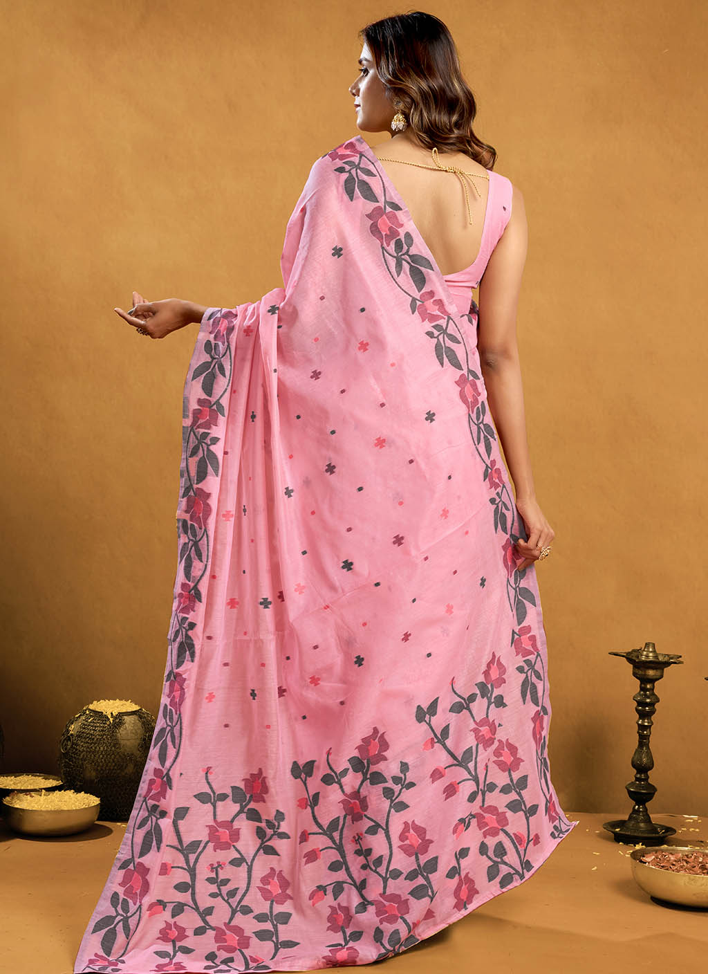 Pure Cotton Jamdani Saree