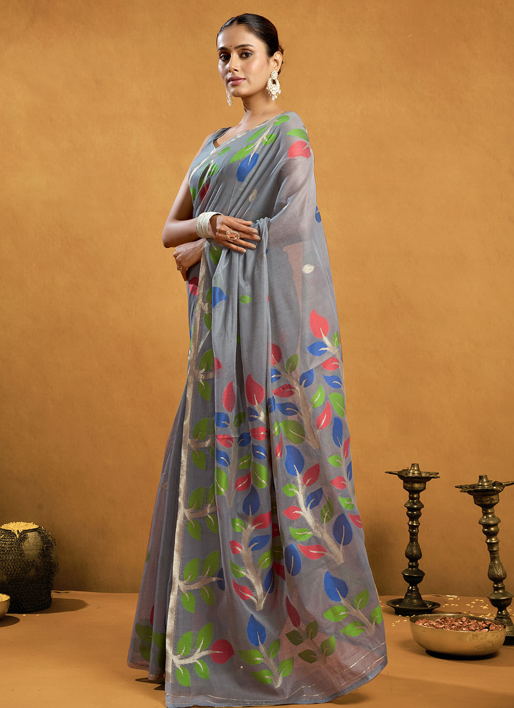 Pure Cotton Jamdani Saree