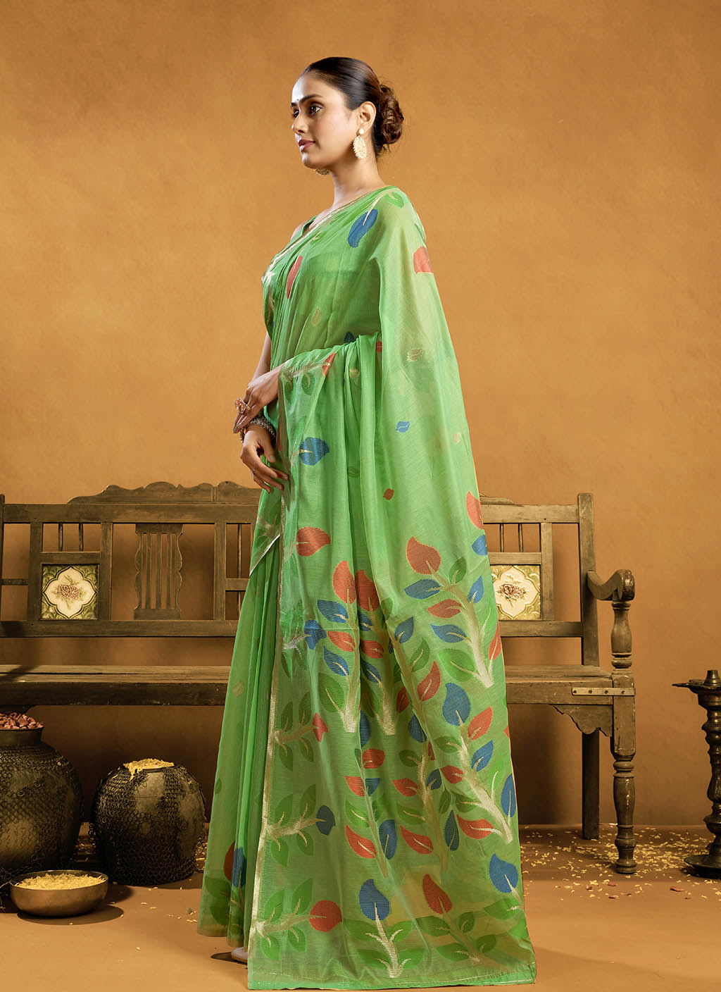 Pure Cotton Jamdani Saree