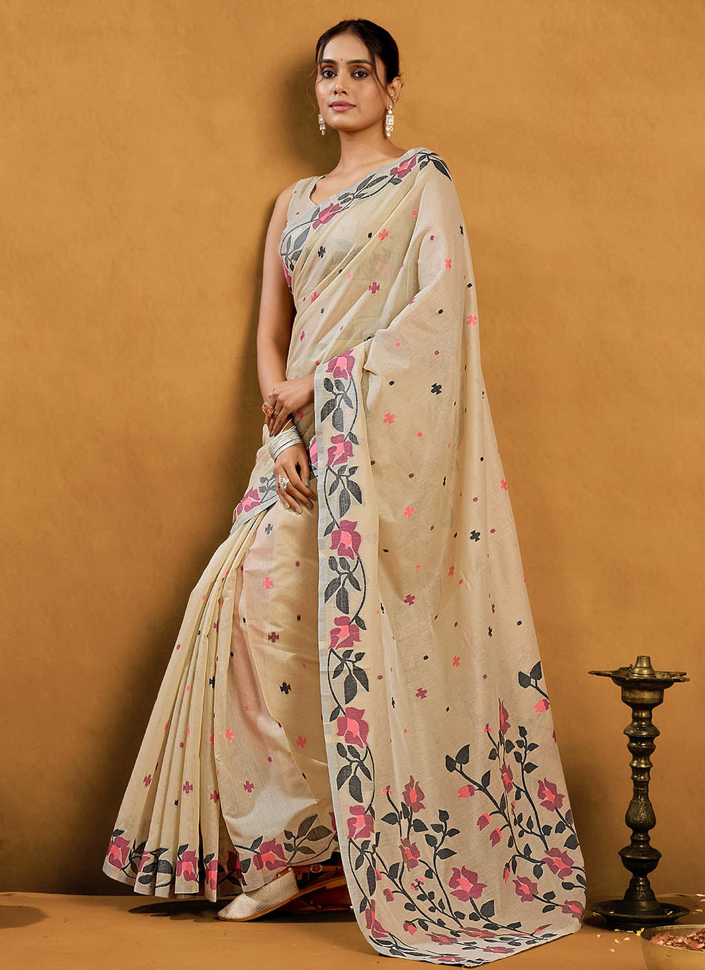 Pure Cotton Jamdani Saree