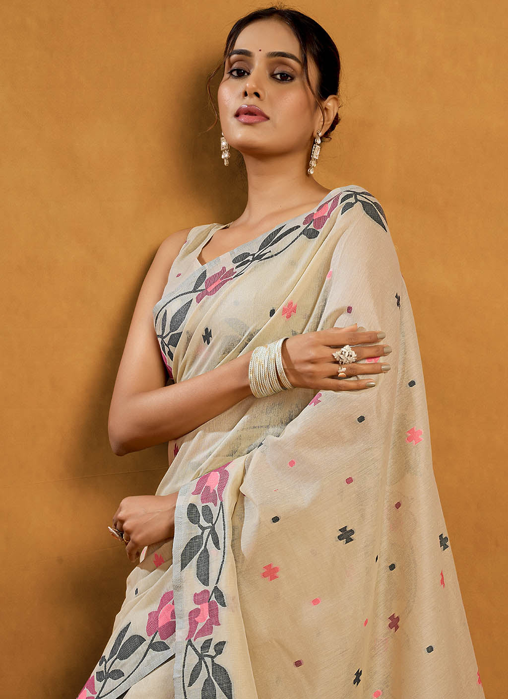 Pure Cotton Jamdani Saree