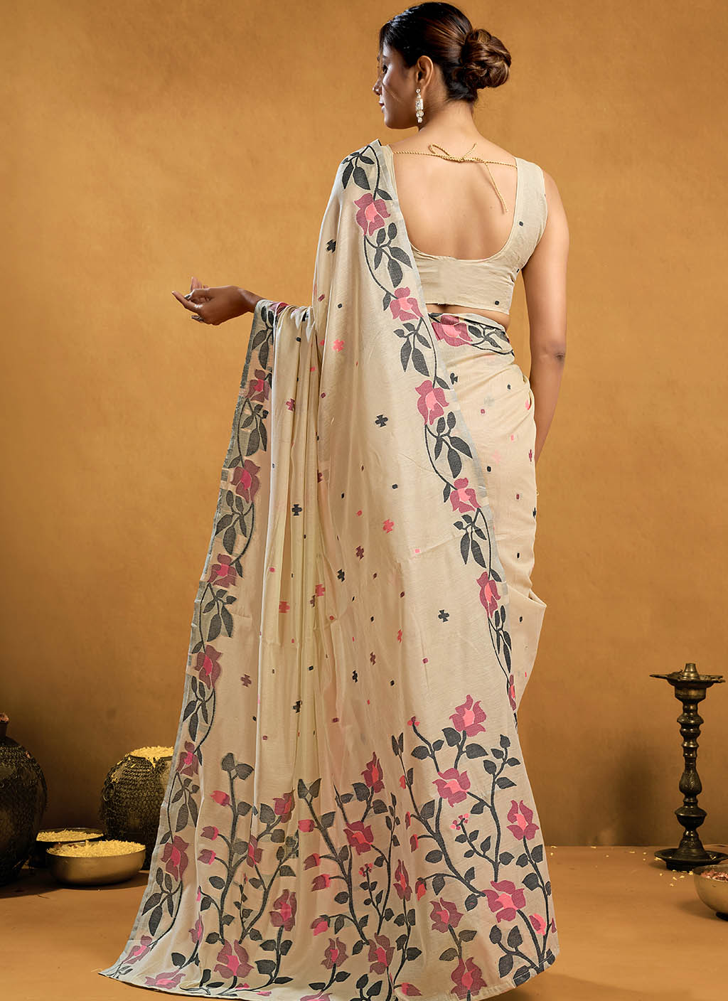 Pure Cotton Jamdani Saree