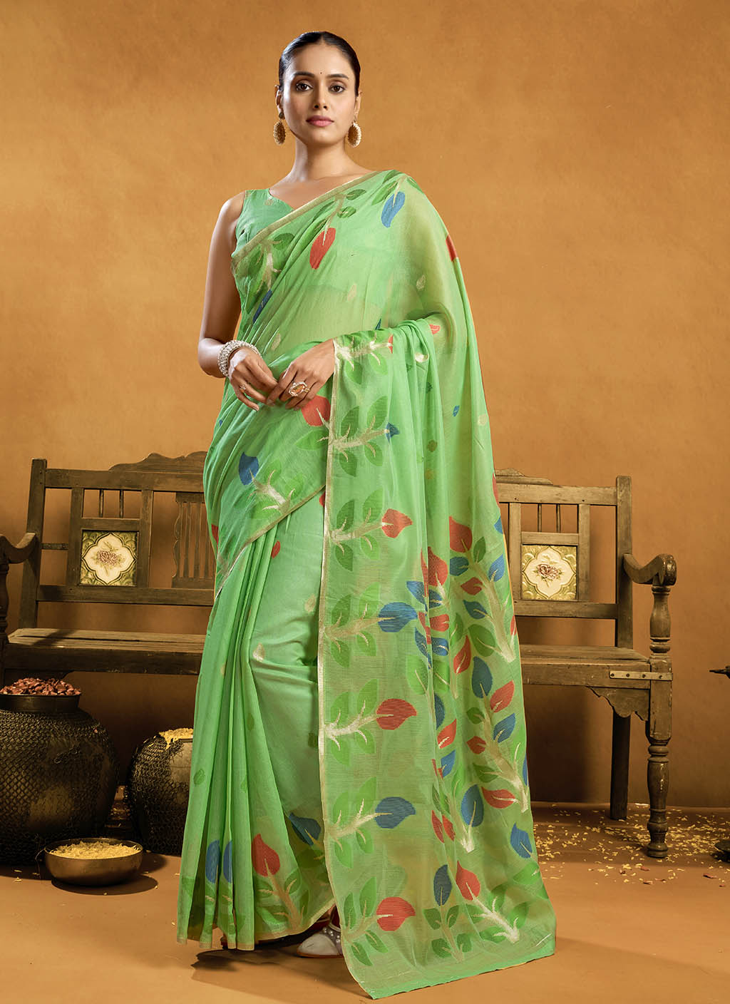 Pure Cotton Jamdani Saree
