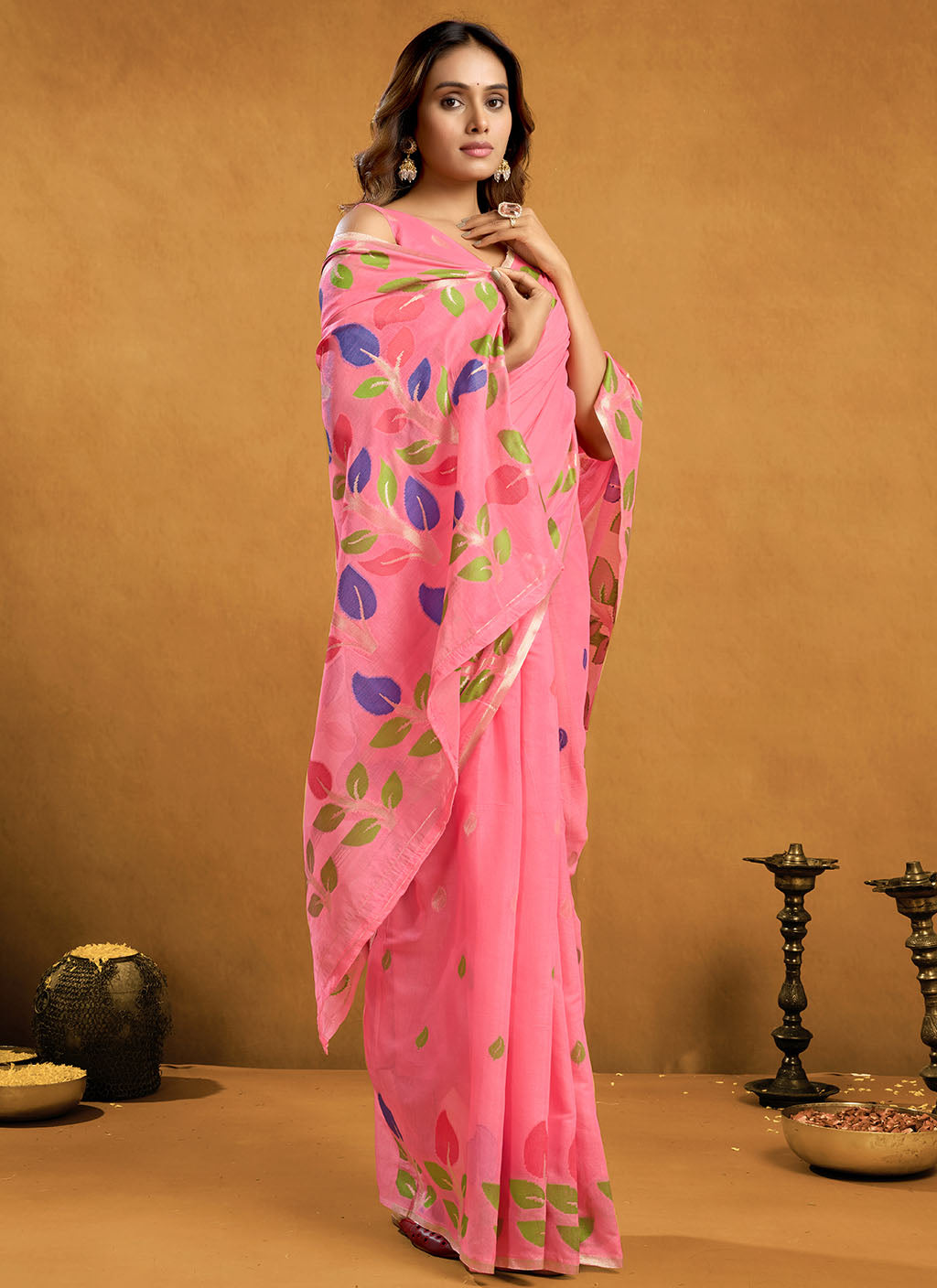 Pure Cotton Jamdani Saree