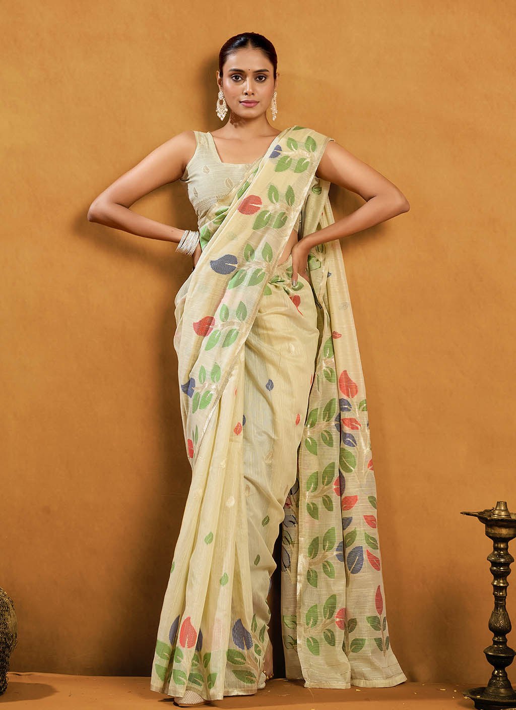 Pure Cotton Jamdani Saree