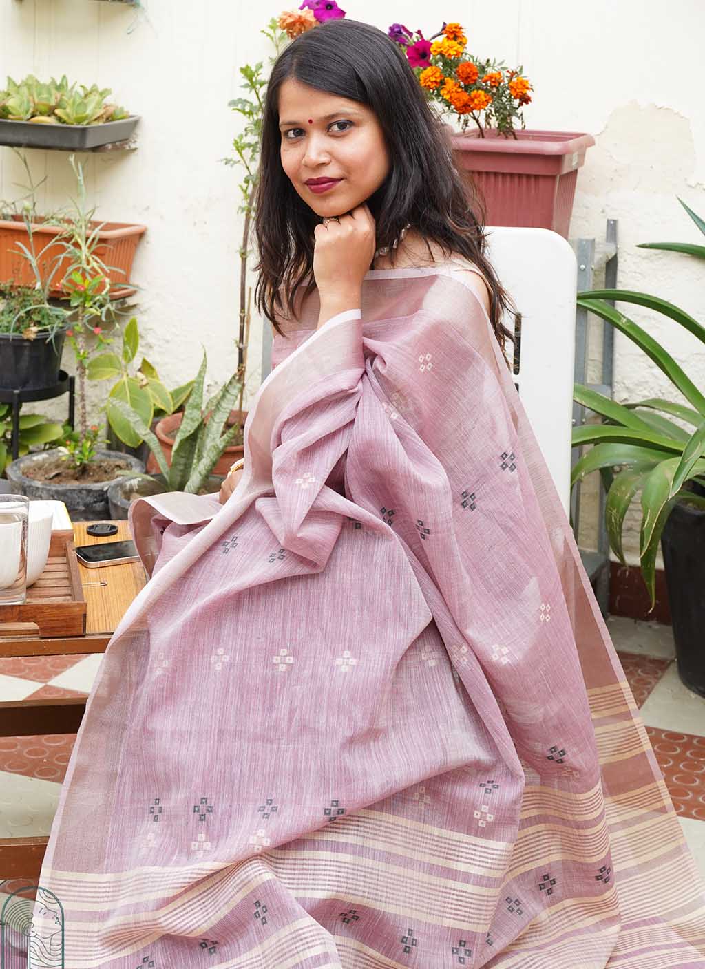 Linen Cotton Saree