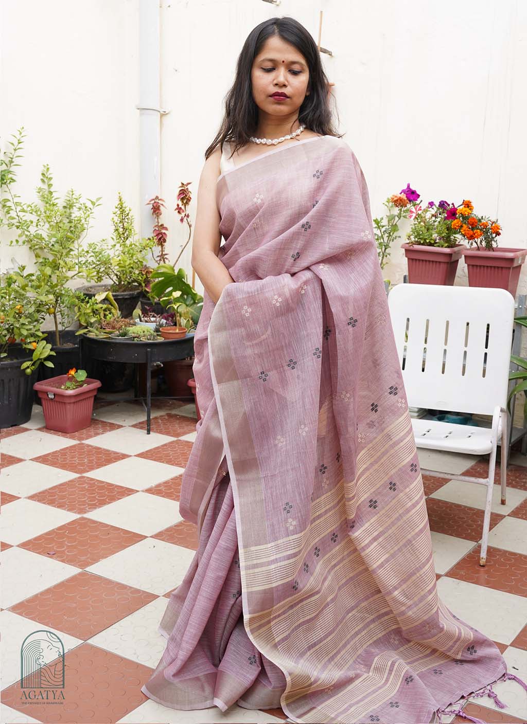 Linen Cotton Saree