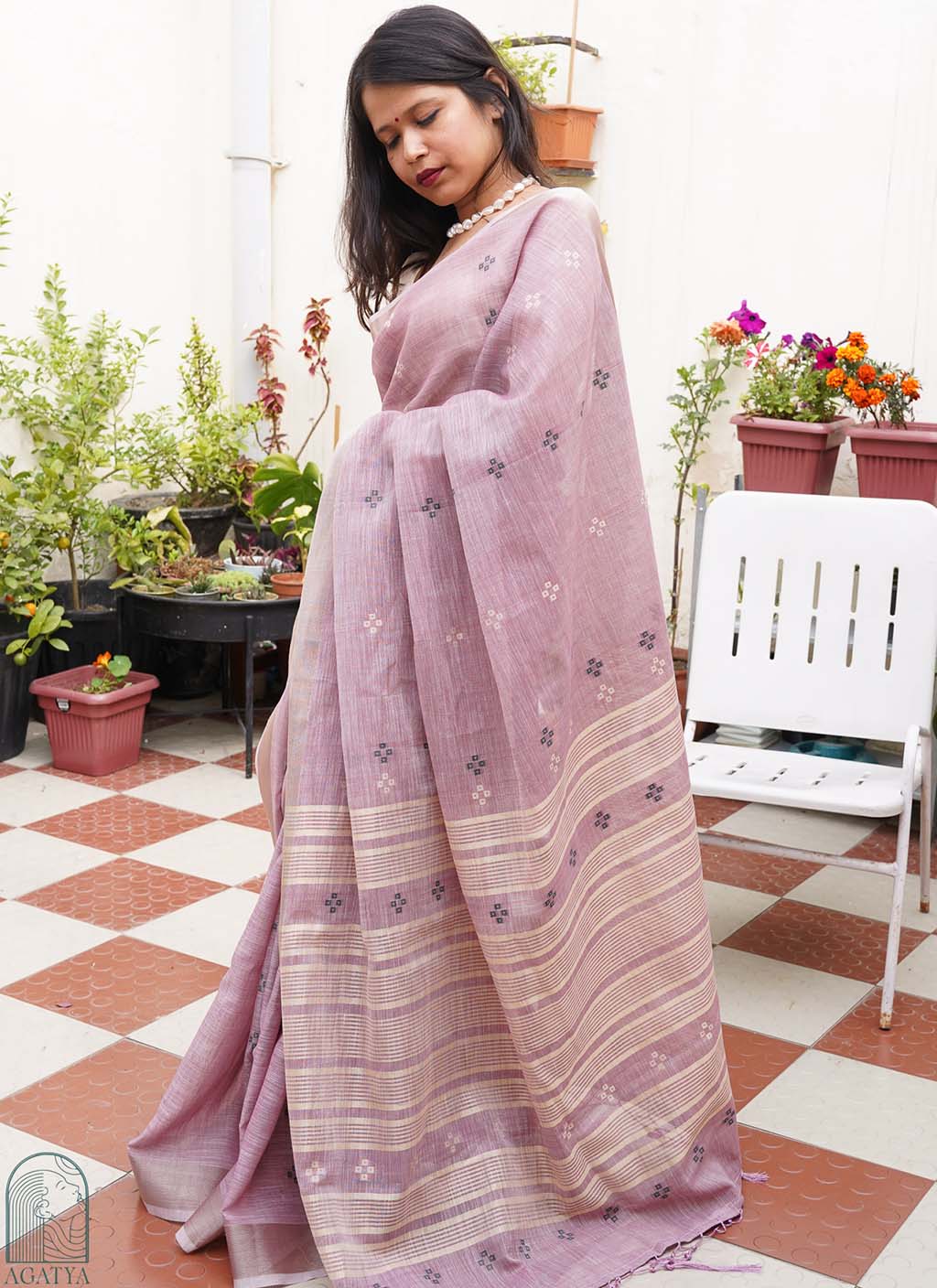 Linen Cotton Saree