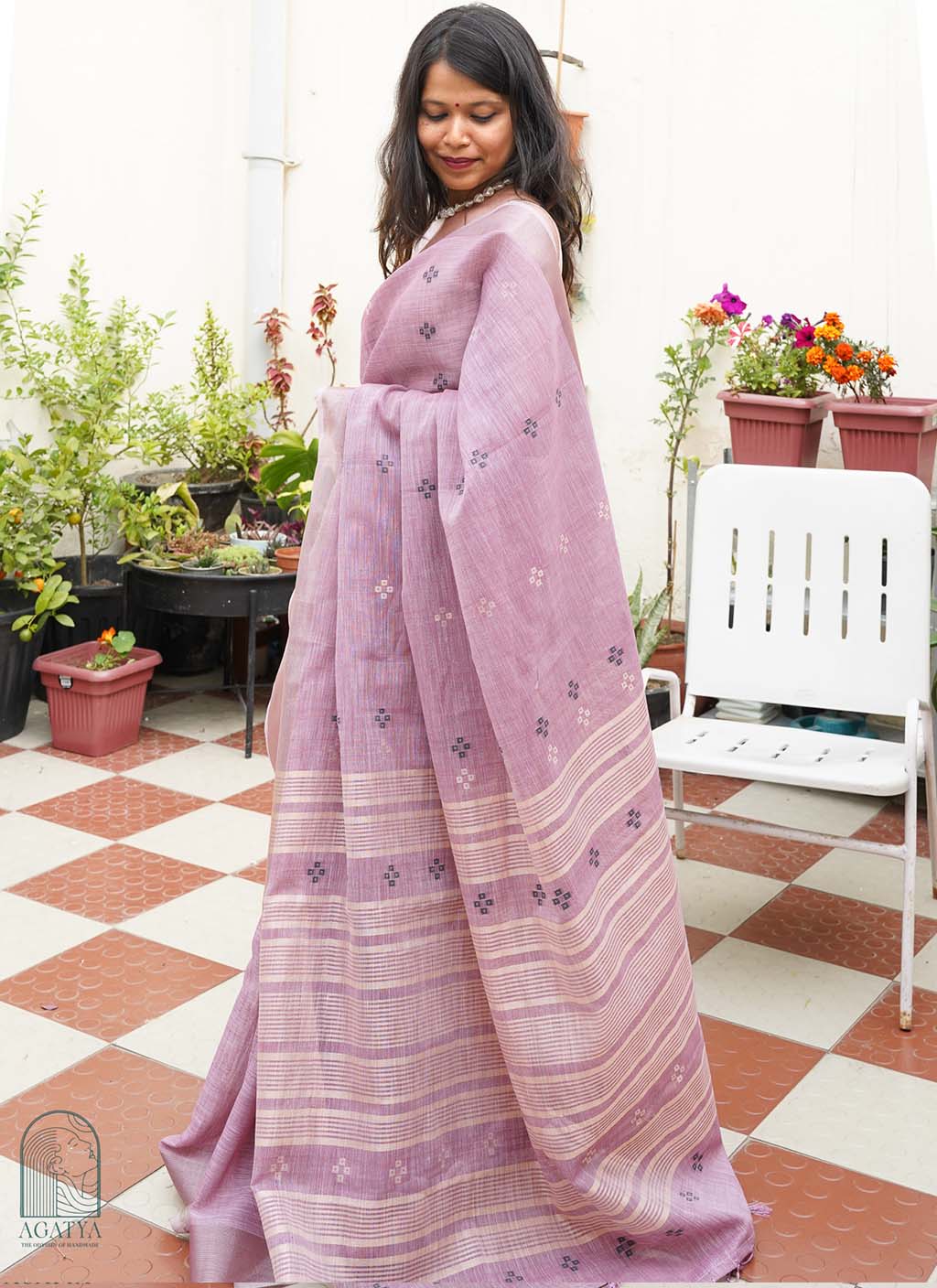 Linen Cotton Saree
