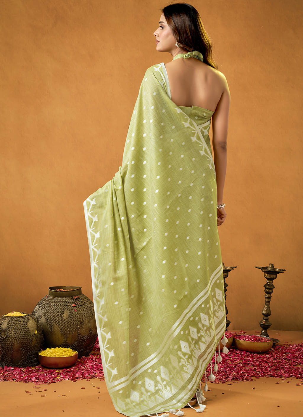 Pure Linen Saree