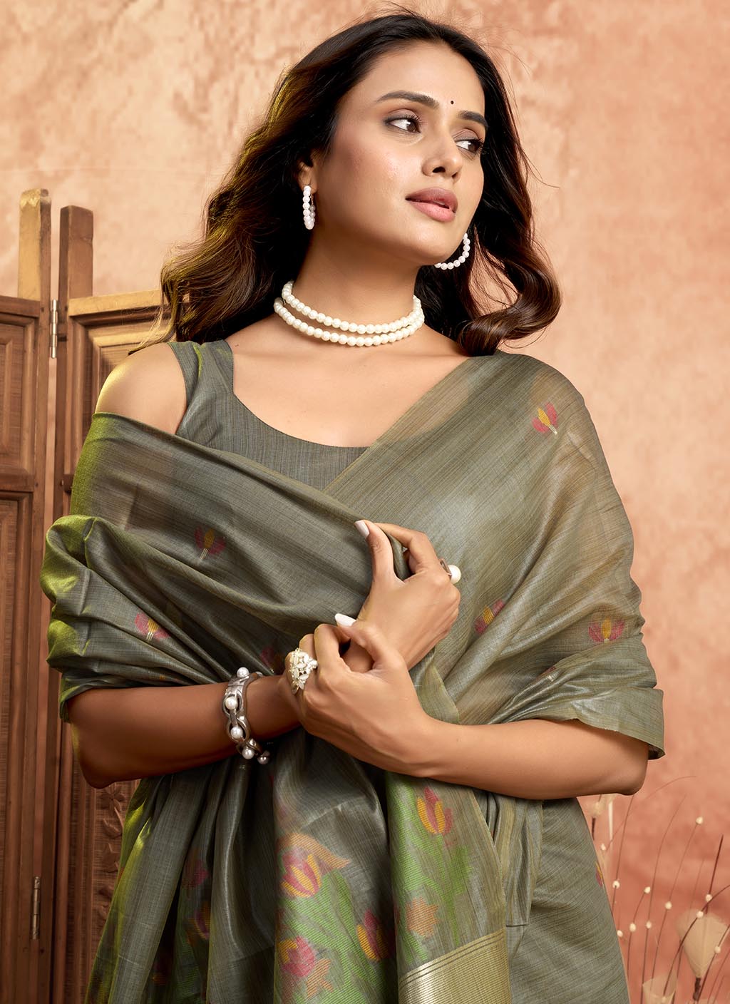 Muga Cotton Saree