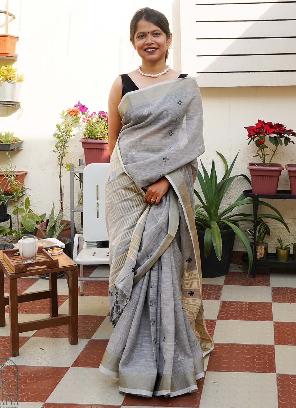 Linen Cotton Saree