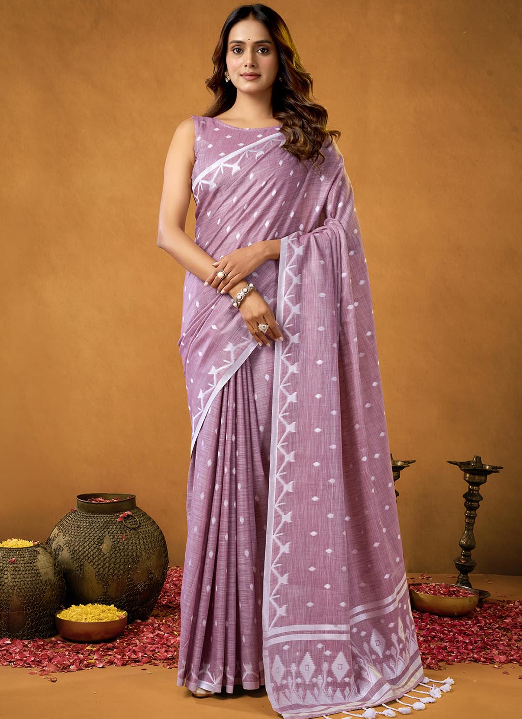 Pure Linen Saree