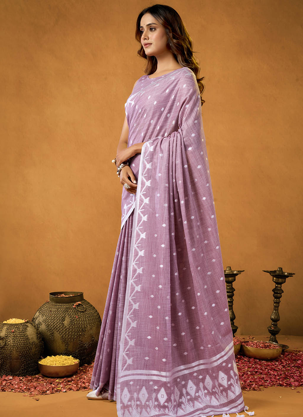 Pure Linen Saree