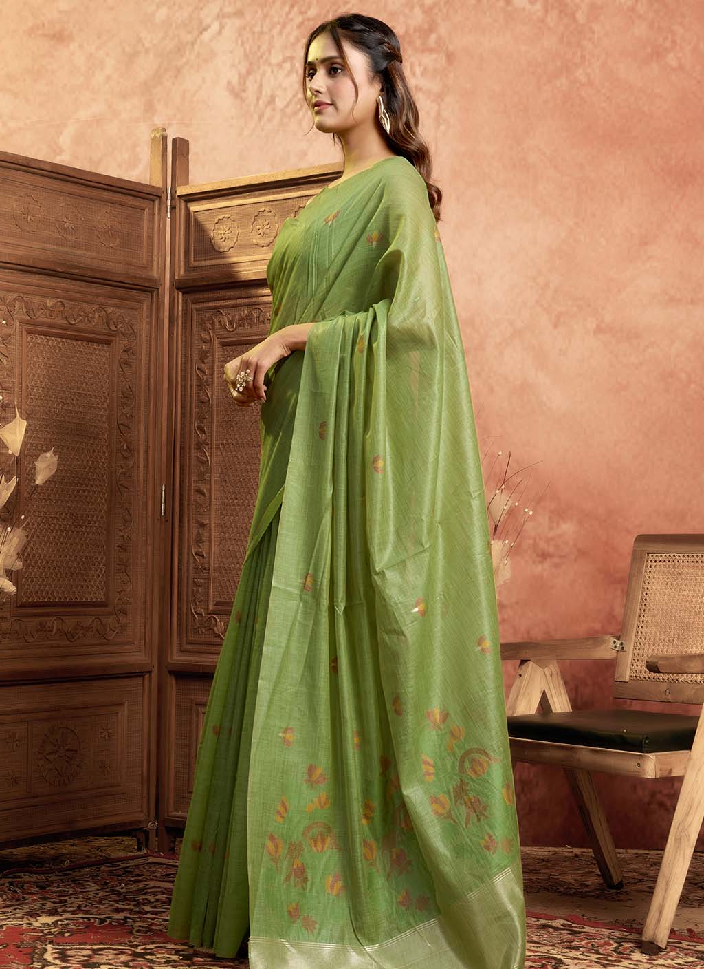 Muga Cotton Saree