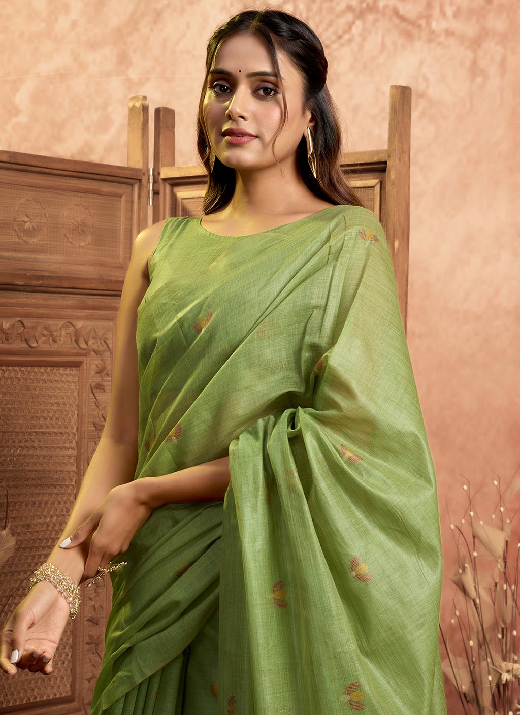 Muga Cotton Saree