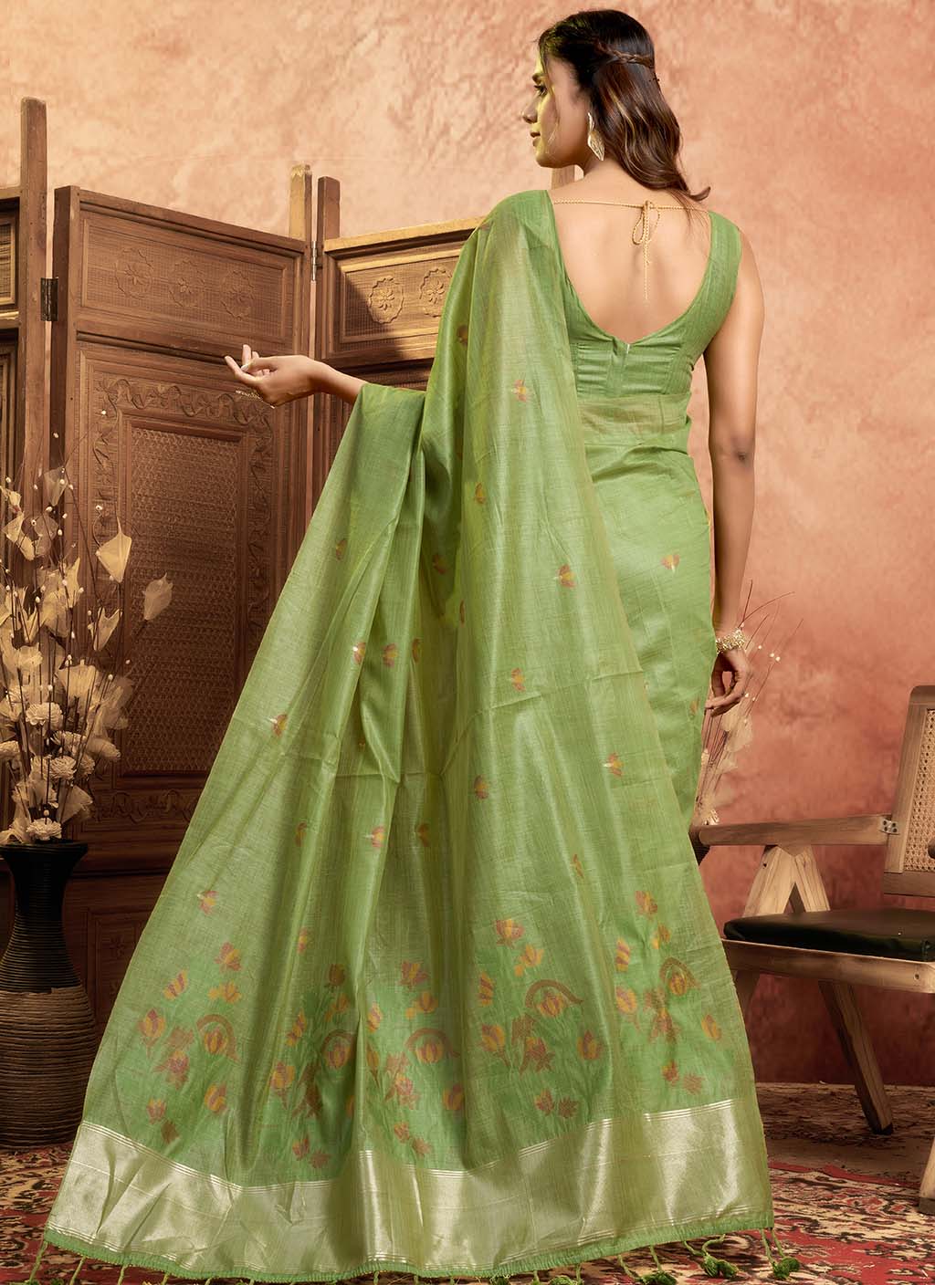 Muga Cotton Saree