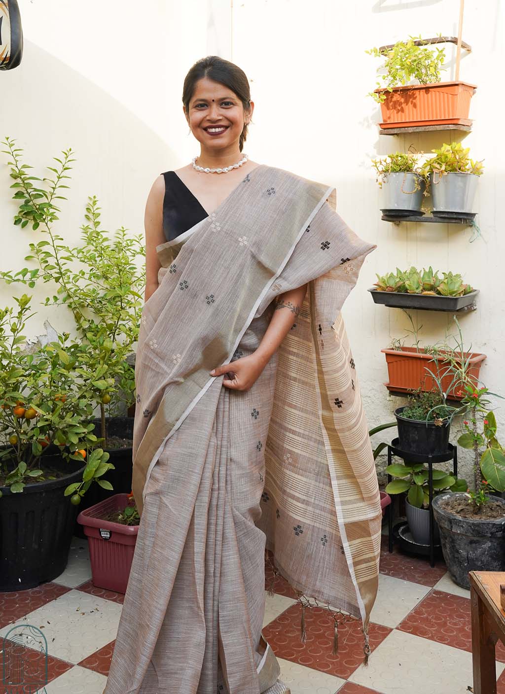Linen Cotton Saree