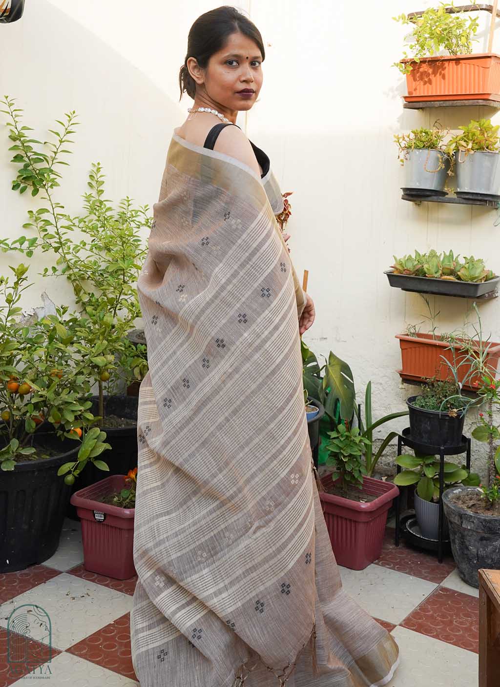 Linen Cotton Saree