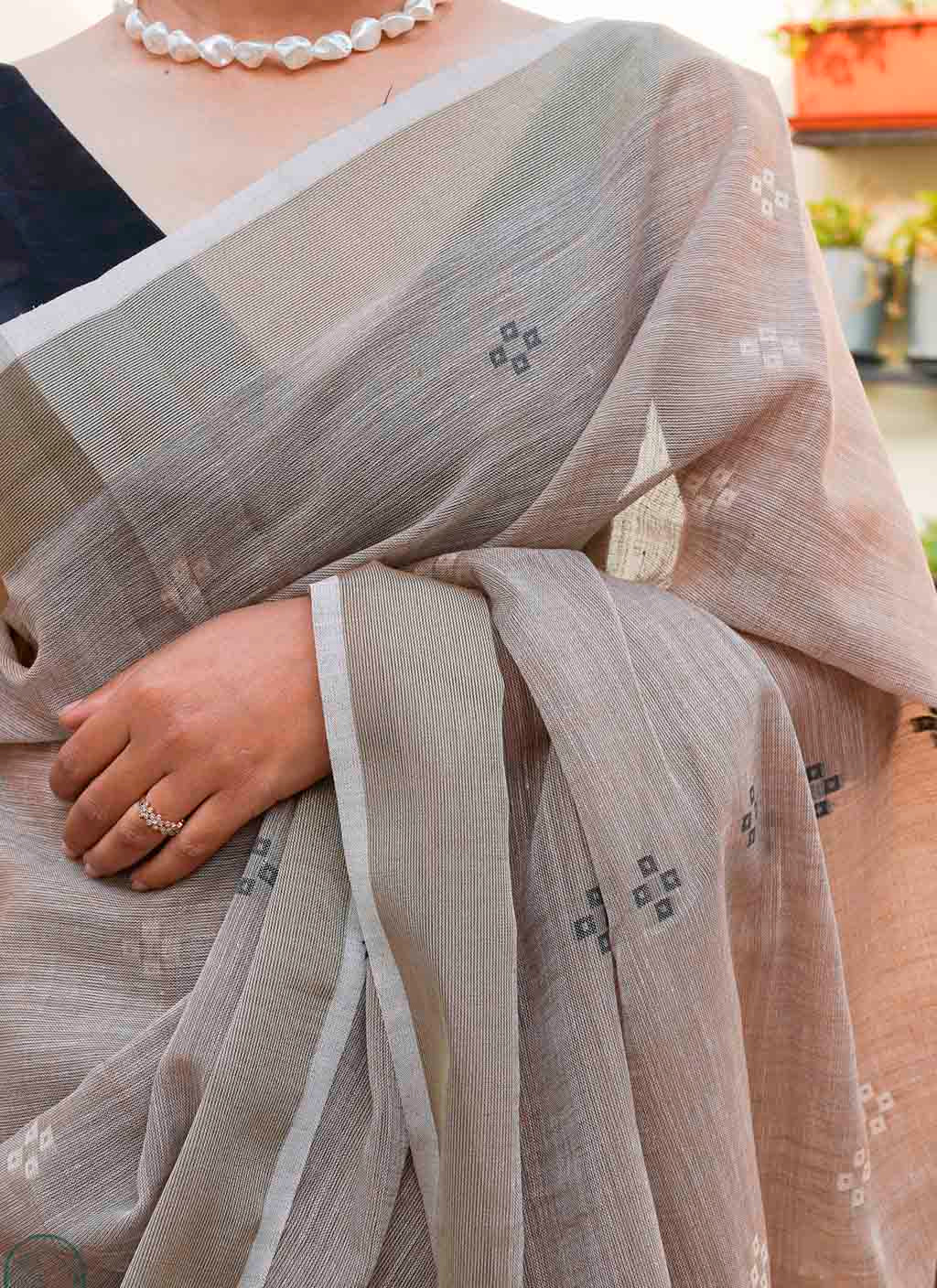 Linen Cotton Saree