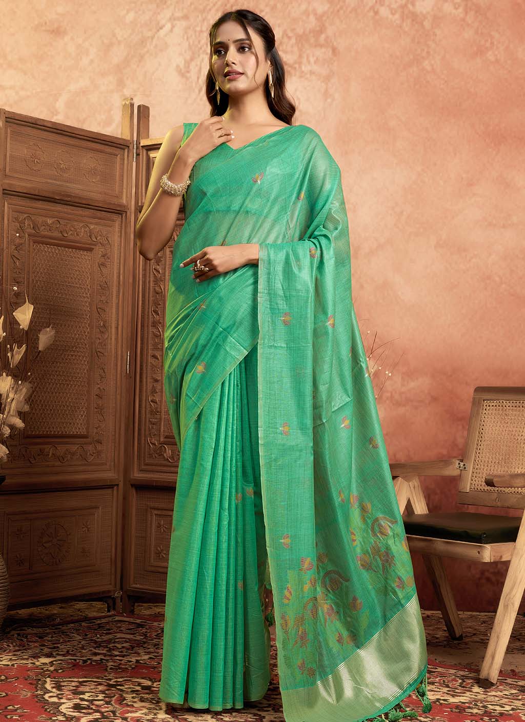 Muga Cotton Saree