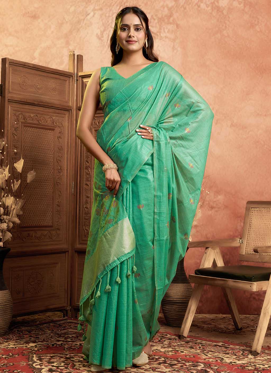 Muga Cotton Saree