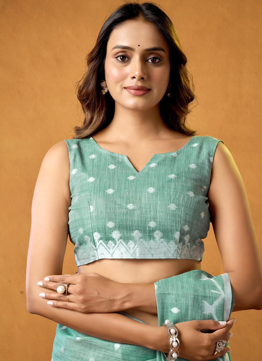 Pure Linen Saree
