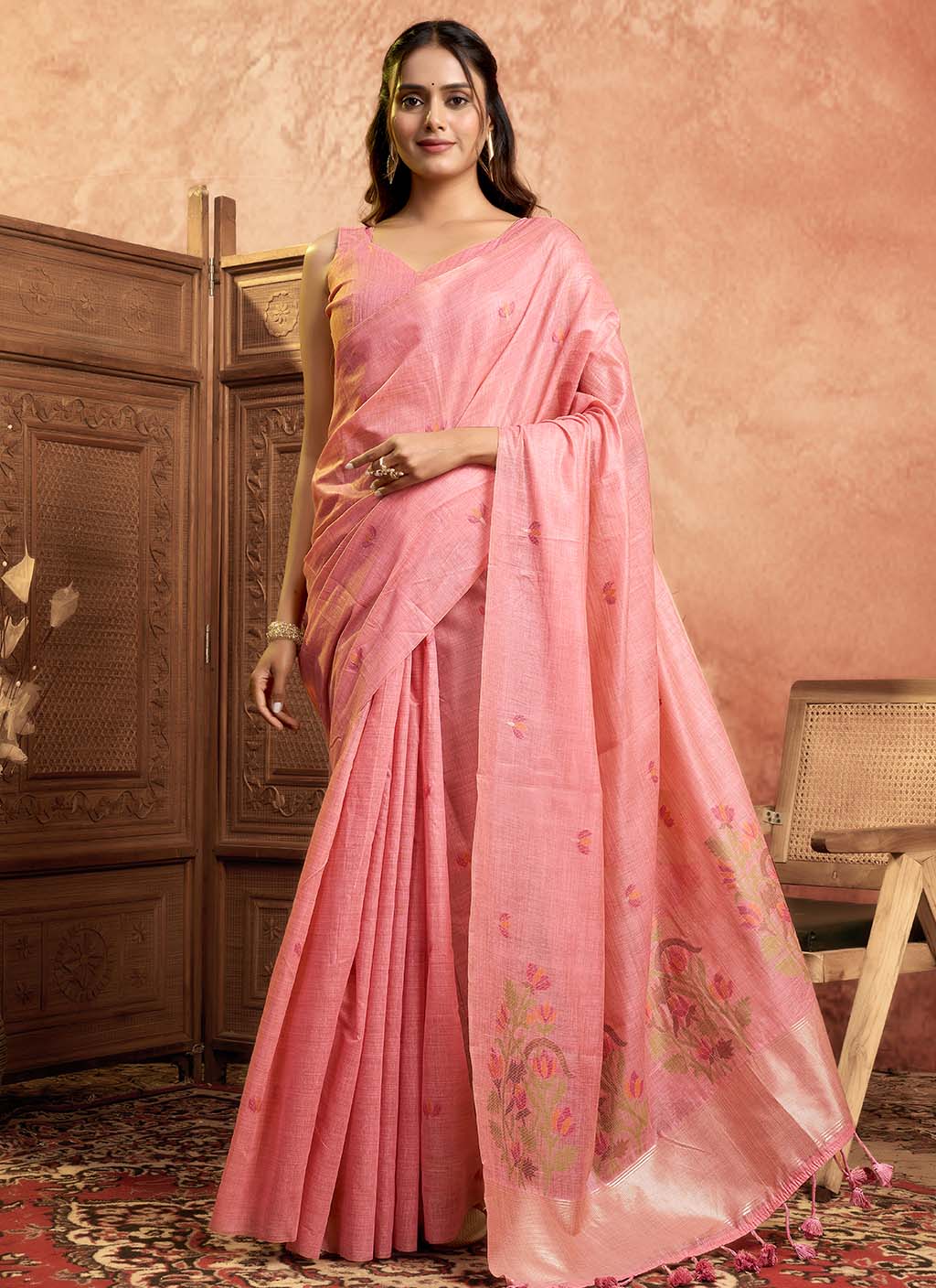 Muga Cotton Saree