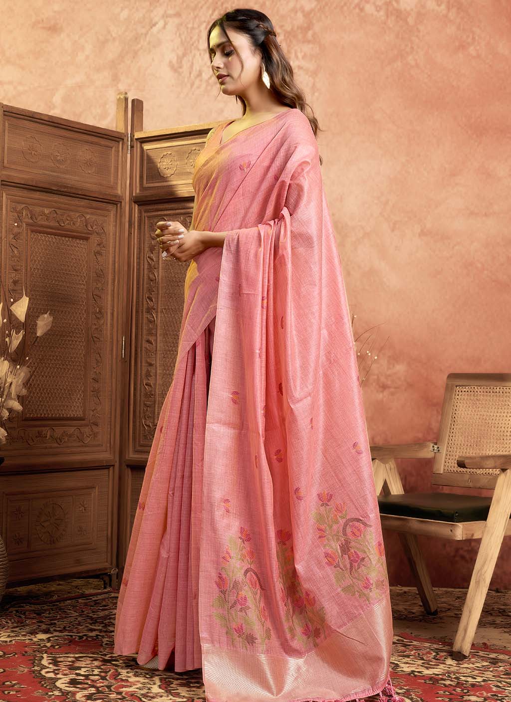Muga Cotton Saree