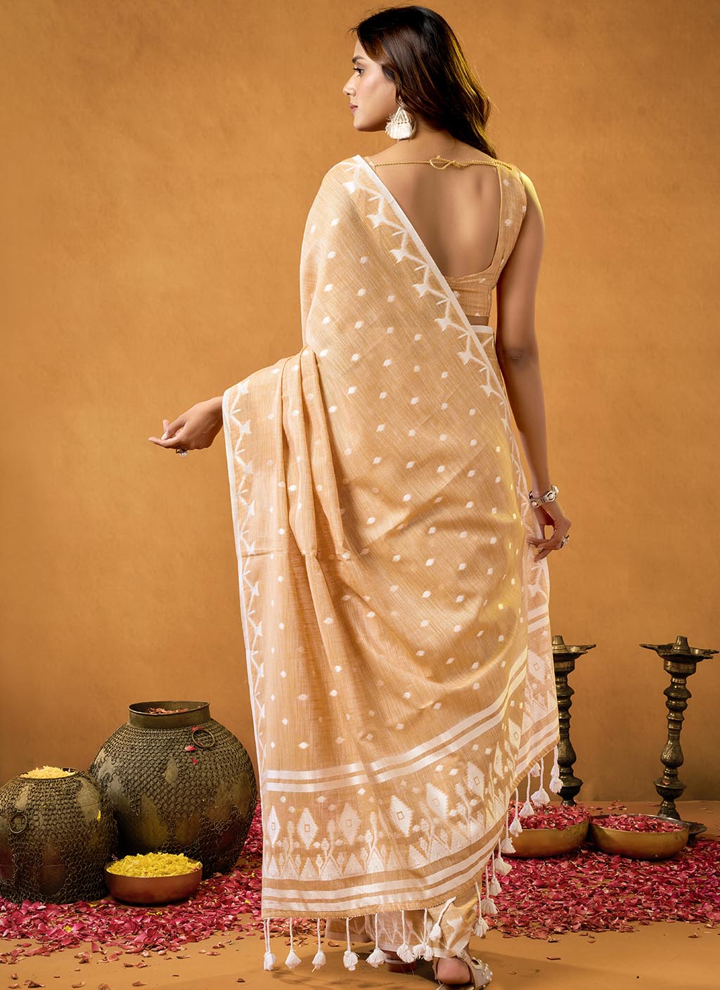 Pure Linen Saree