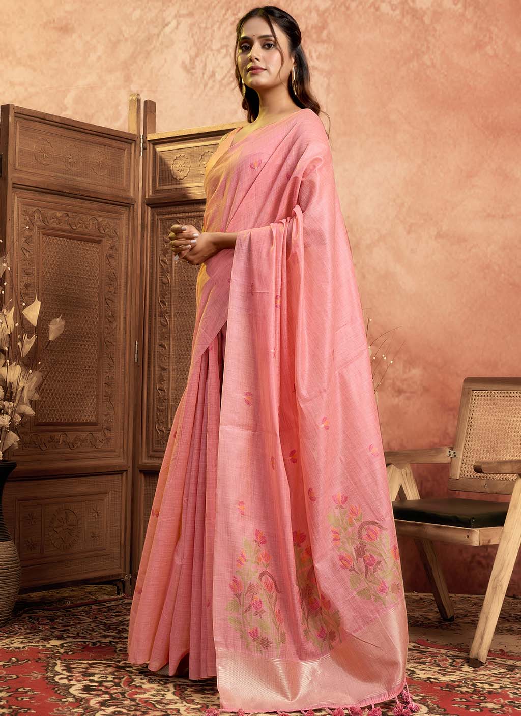 Muga Cotton Saree
