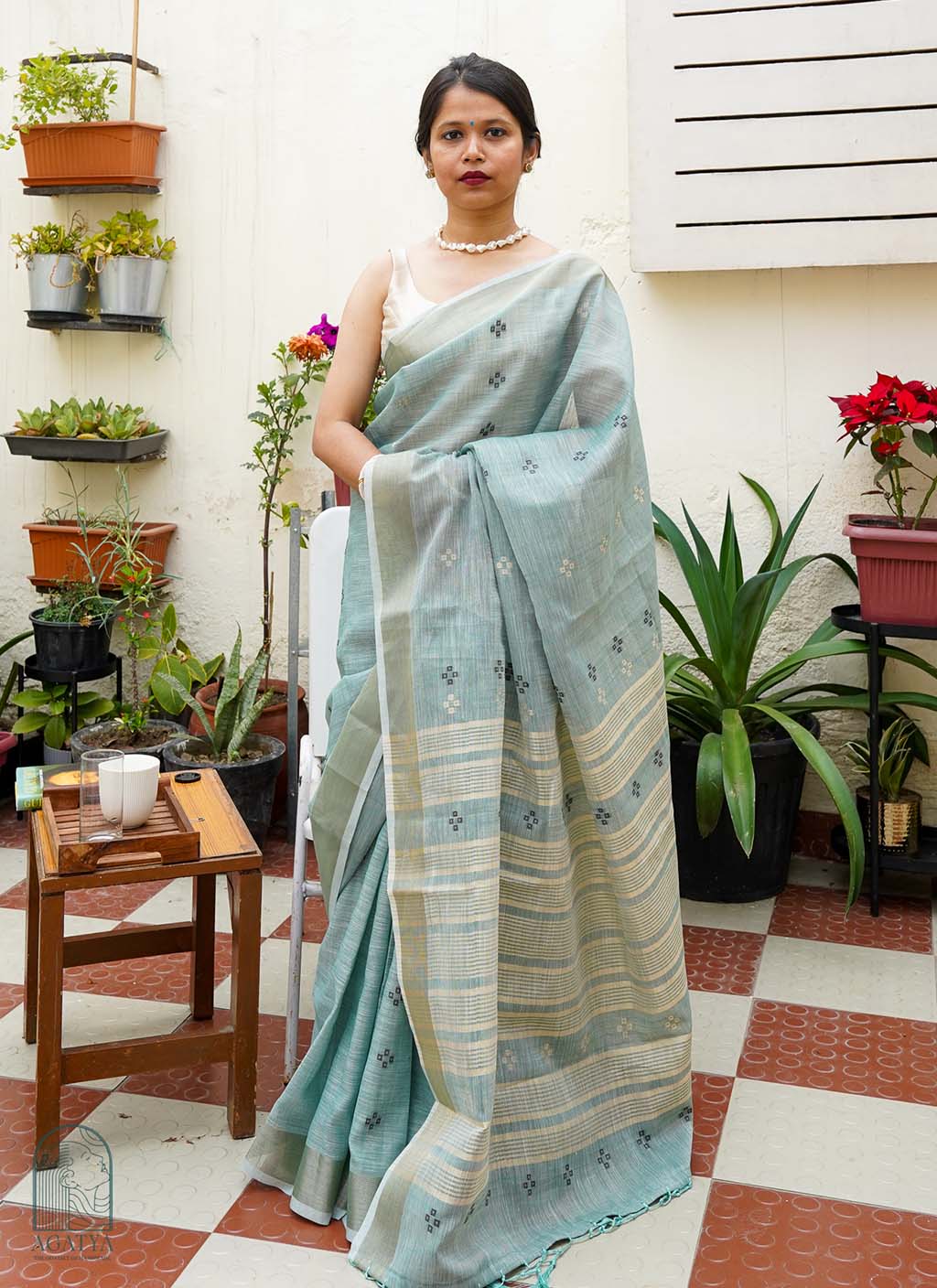 Linen Cotton Saree