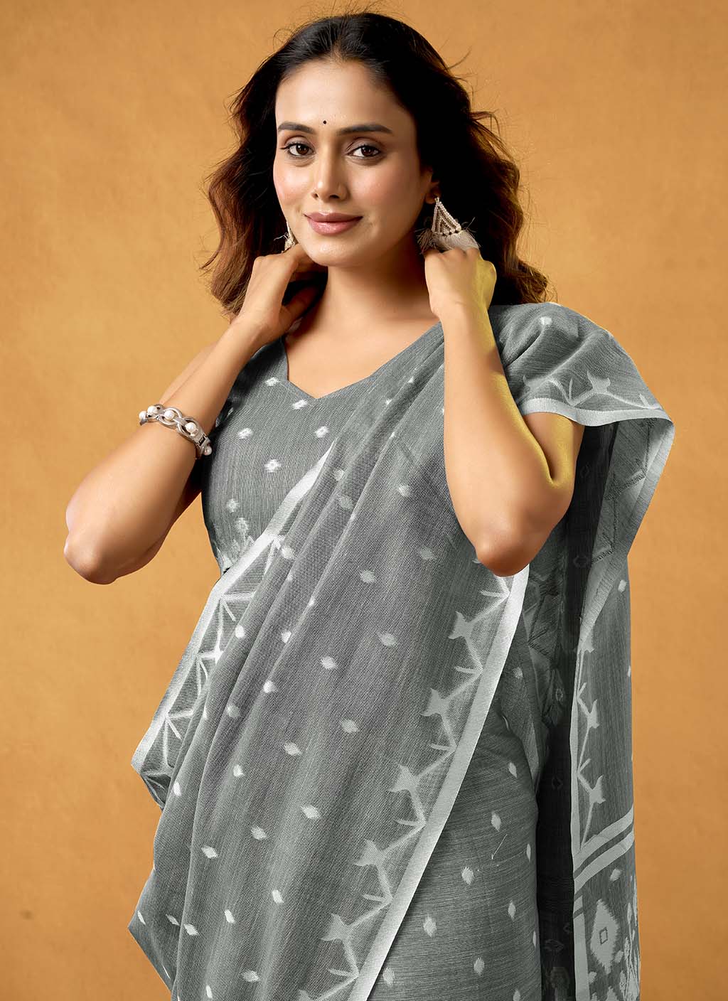 Pure Linen Saree
