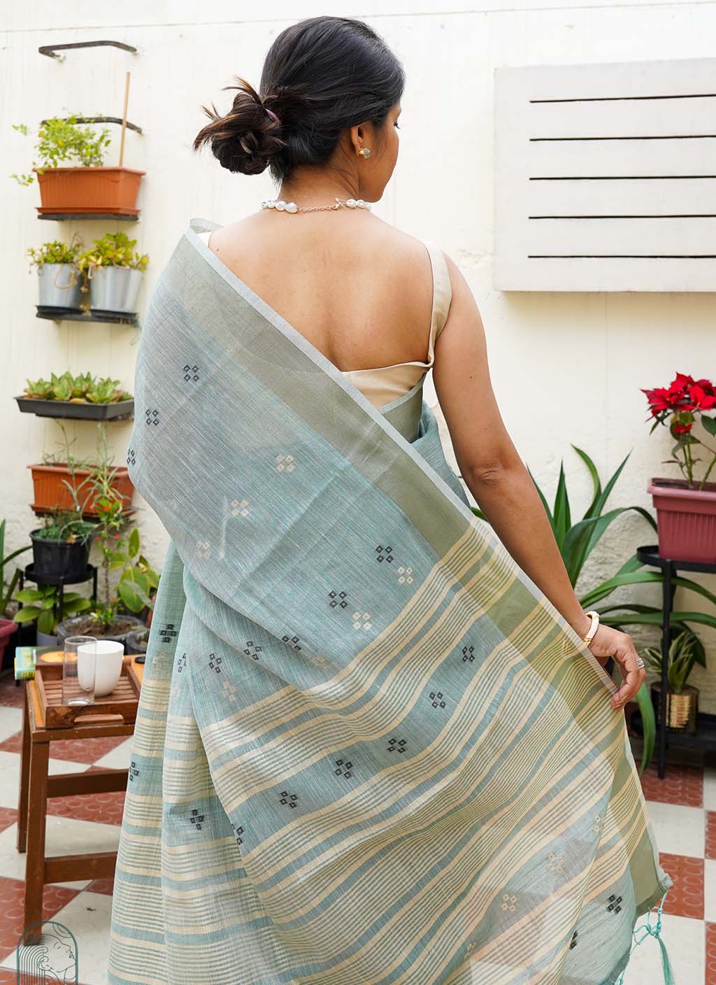 Linen Cotton Saree