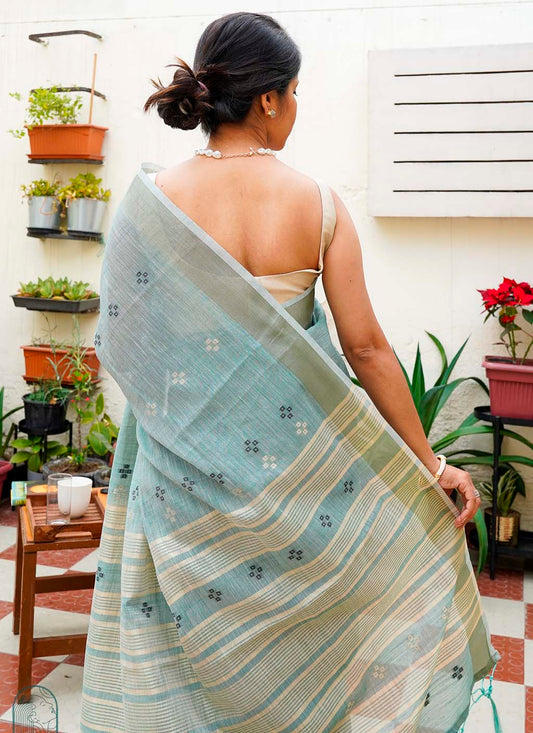 Linen Cotton Saree