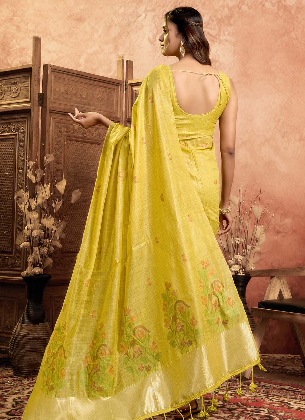 Muga Cotton Saree