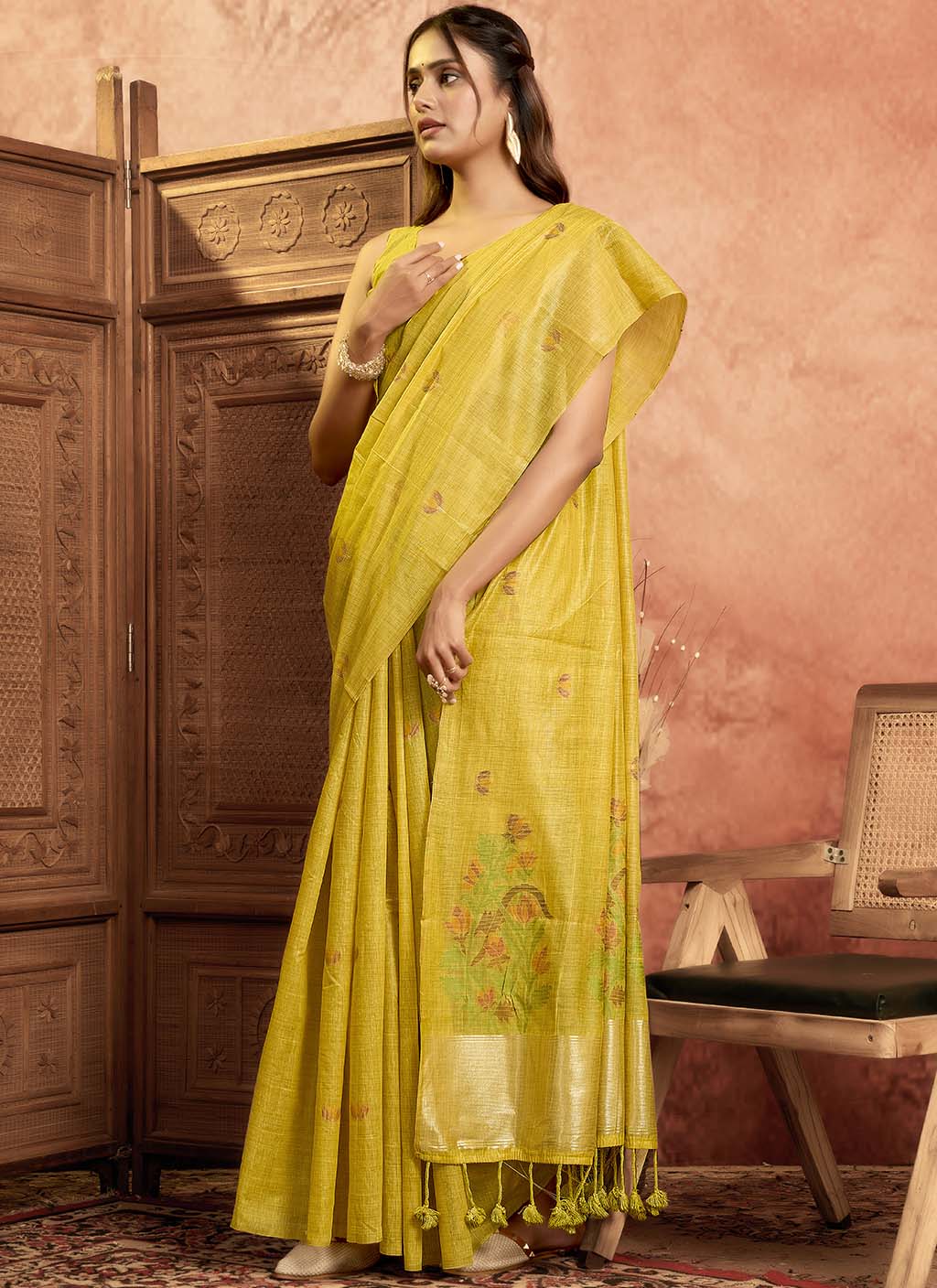 Muga Cotton Saree