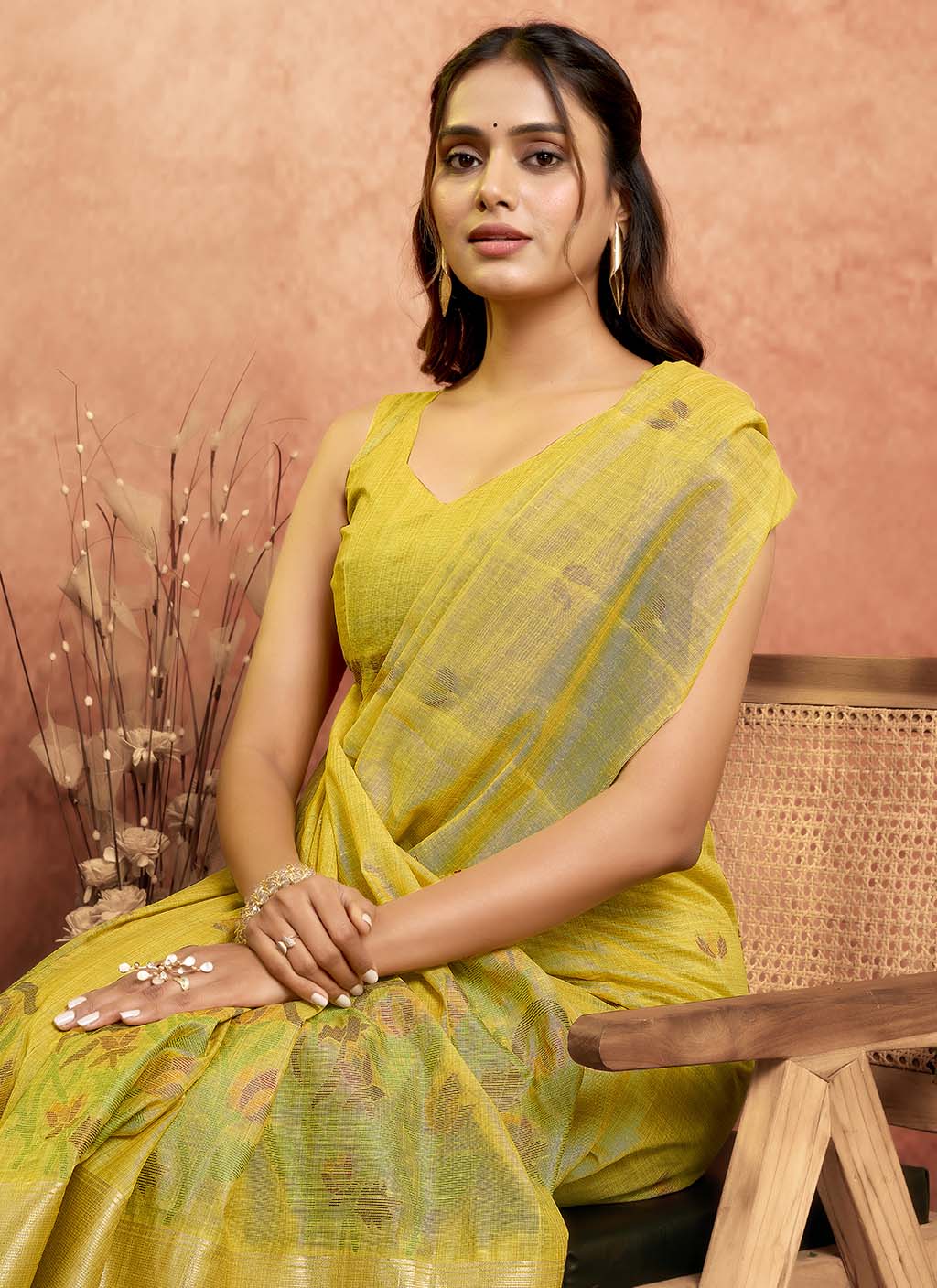 Muga Cotton Saree