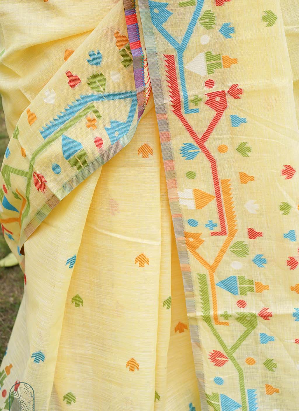Pure Linen Jamdani Saree
